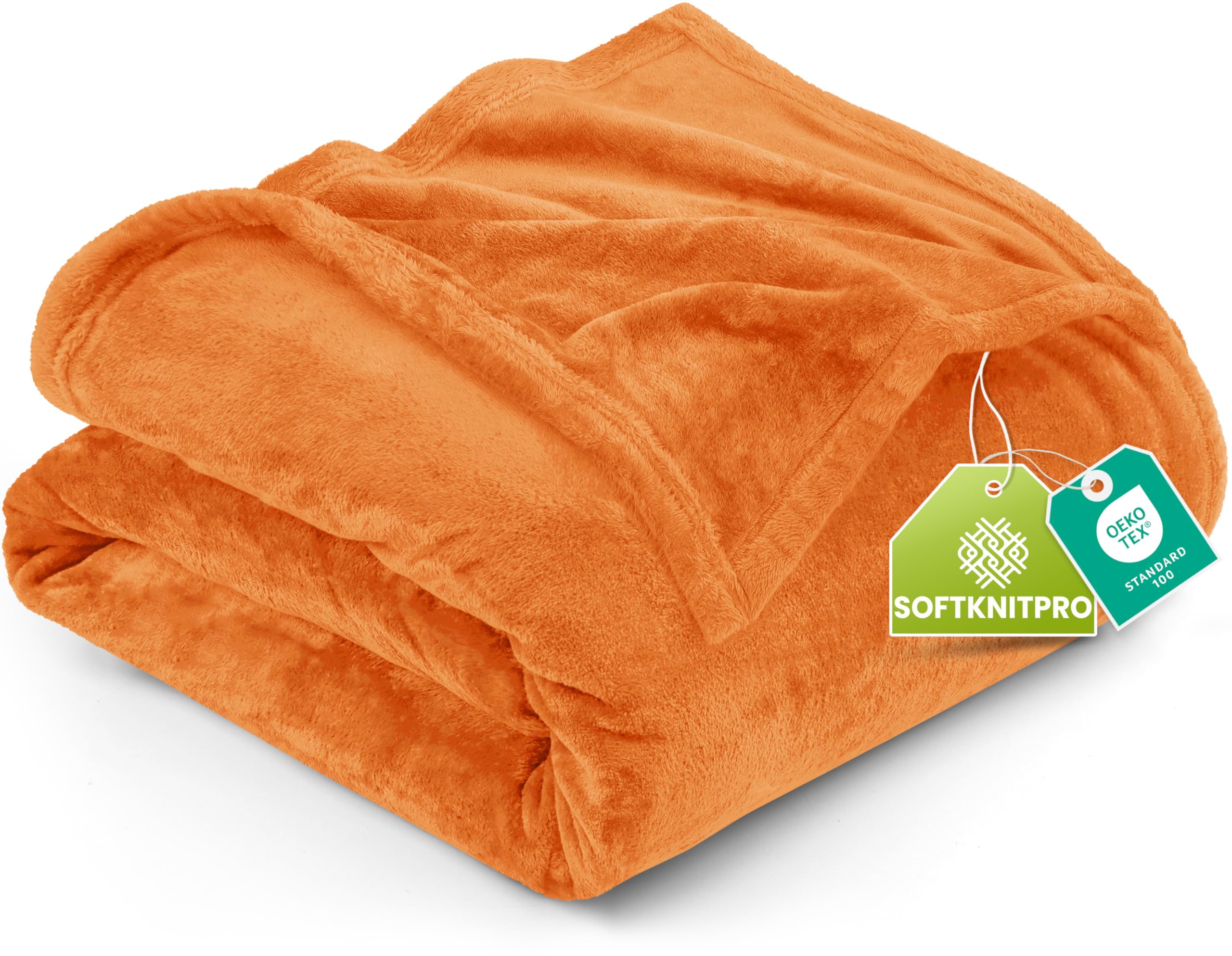Amazon.com: Utopia Bedding Fleece Blanket Queen Size Burnt Orange