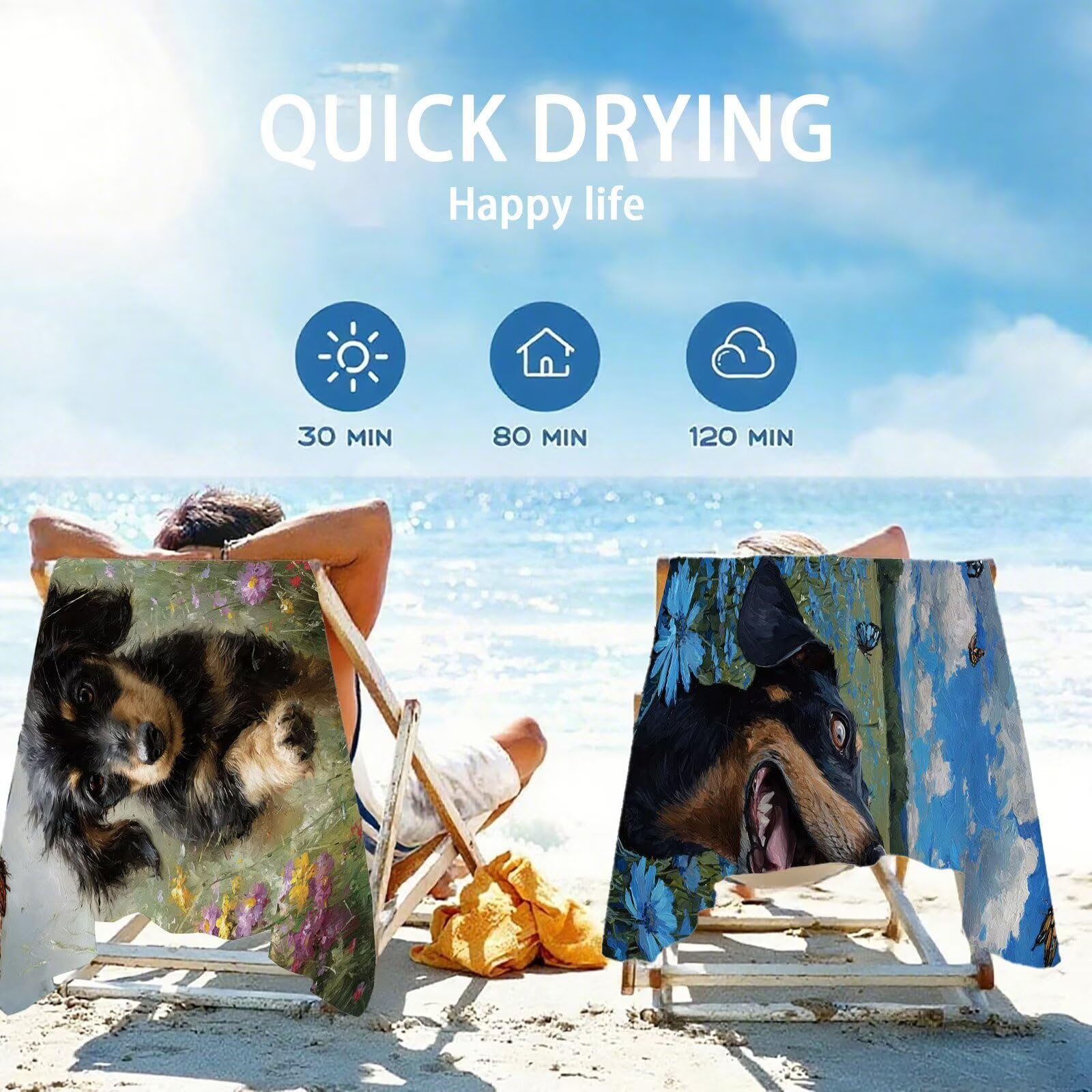 Telo Mare Microfibra Grande 100x200cm 2 Pezzi Asciugamano Palestra Cane Telo Mare Antisabbia Grande Uomo Donna Spiaggia Accessori per Palestra Viaggi Spiaggia Sauna Yoga Travel Regali Fiore OC-228