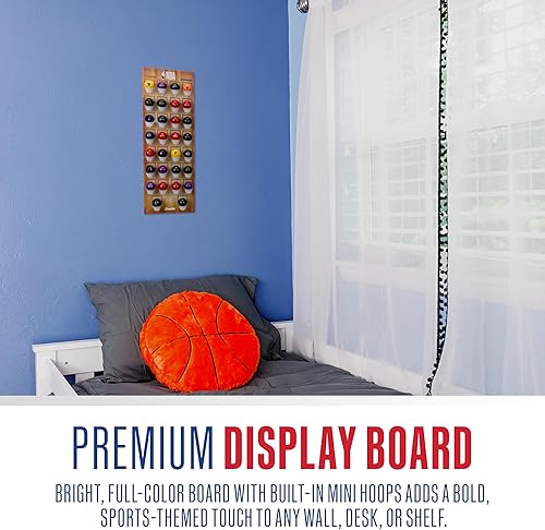 Miniatura 3 de Franklin Sports NBA Hoop Tracker - Tabla de clasificación oficial con mini aros y pelotas de baloncesto - Todos los equipos incluidos