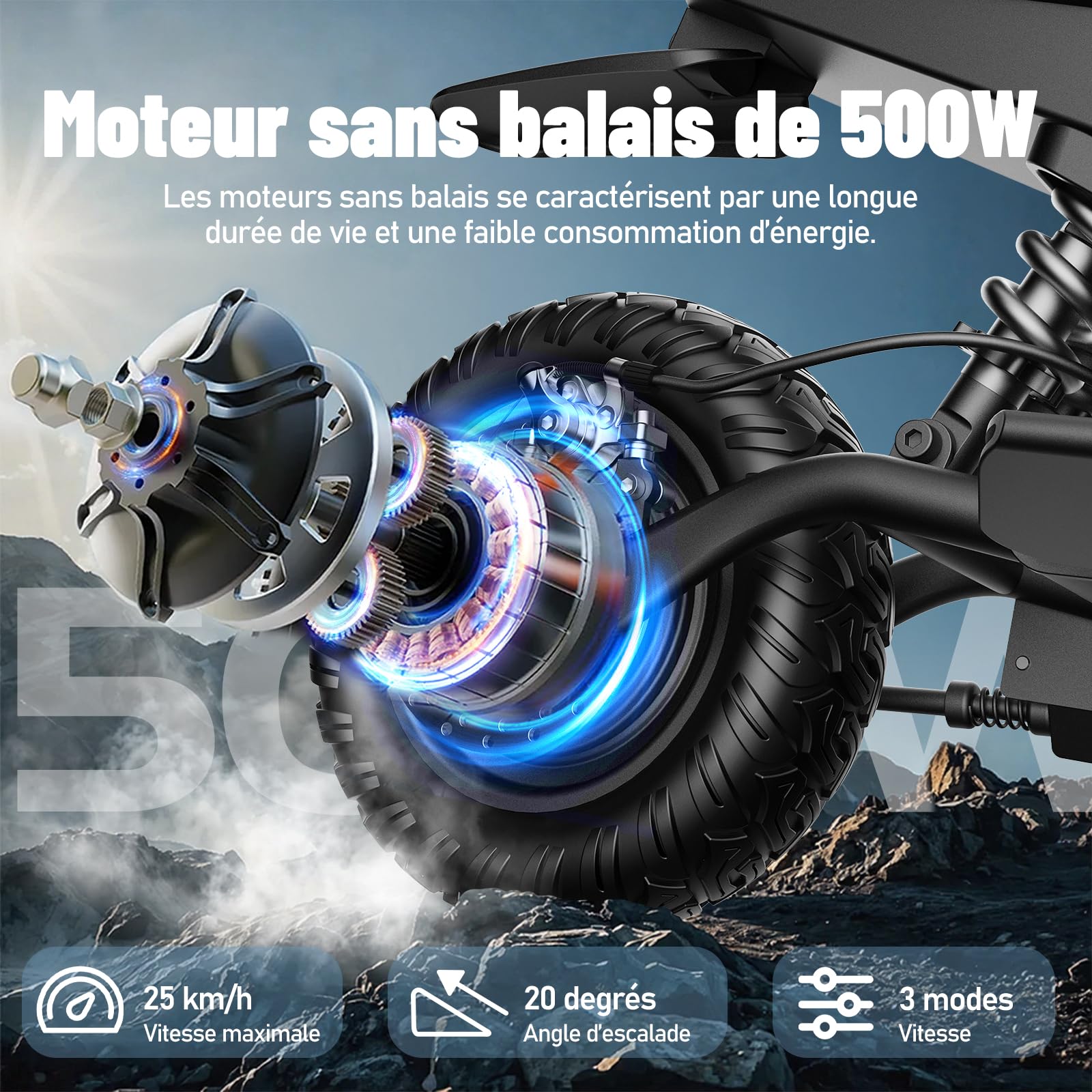 TODIMART Trottinette Electrique Adulte Batterie 48V 7.8Ah Moteur 500W Trotinette électrique avec des pédales Pliantes, Un siège Pliable est Offert en Cadeau, Scooter Electrique Adulte