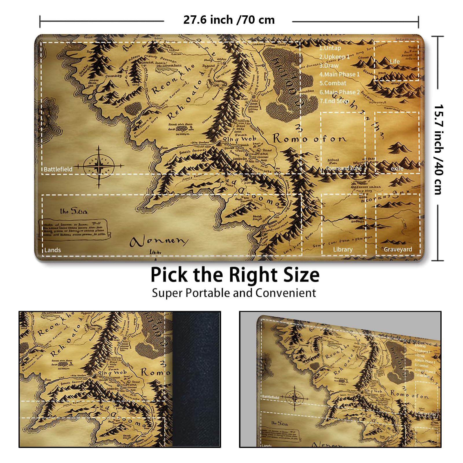 Amazon.com: for MTG Card Playmat with Zoness,Game Play Mat for MTG