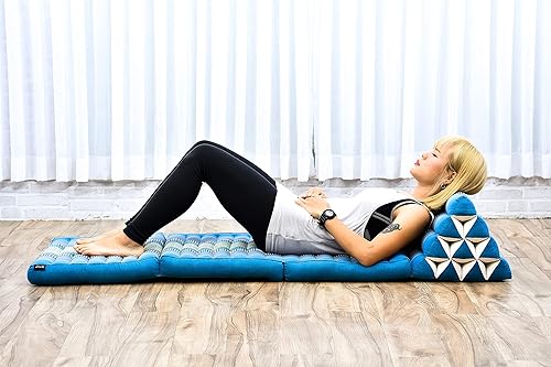Miniatura 4 de Leewadee - Cojín Tailandés plegable para el suelo con respaldo para TV sala de estar colchón para exterior 657 x 209 x 118pulgadas Kapok