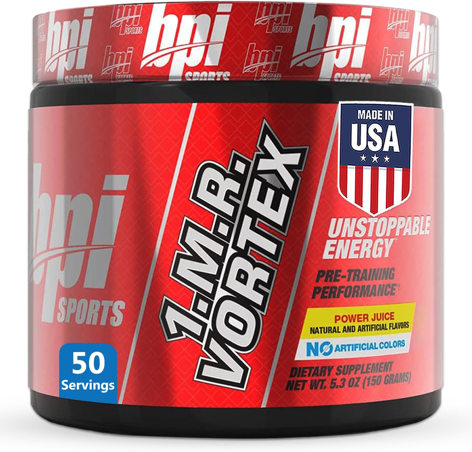 BPI Sports 1.M.R Vortex Pre Workout Powder, Non Habit Forming, Sustained Energy & Nitric Oxide Booster,POwer Juice