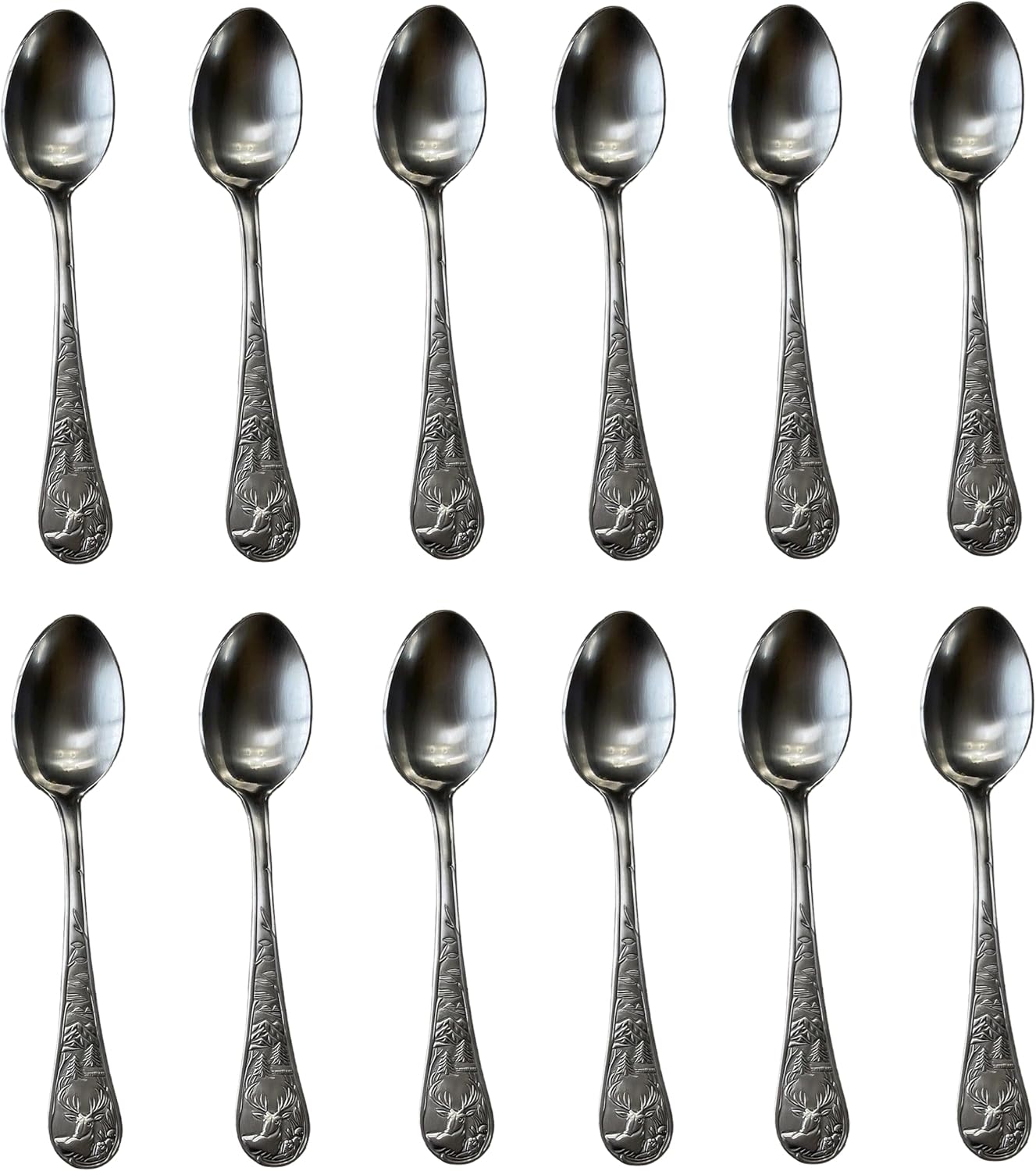 Cambridge Silversmiths Deer Stainless Steel Teaspoon (Set of Twelve)
