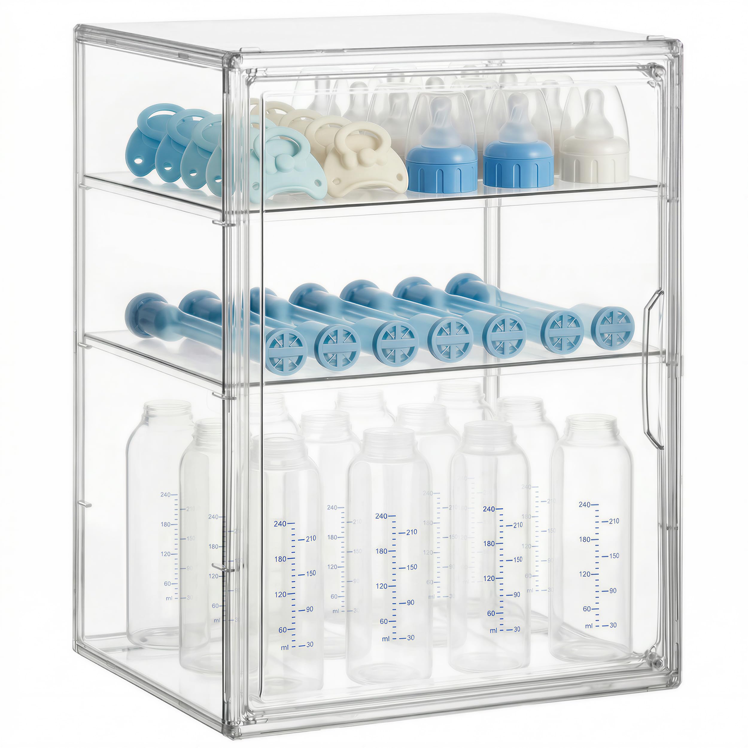 Photo 1 of HBlife Baby Bottle Storage Organizer, 3 Tiers, Clear Acrylic