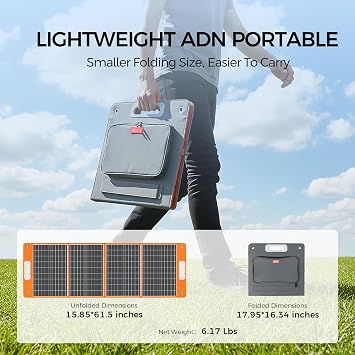 Solar Generator With Solar Panel Included, FF Flashfish 151Wh Portable Power Station+100W Solar Panel(DC/USB-A/USB-C Output), Backup Power Battery For Home Blackout/RV/Camping