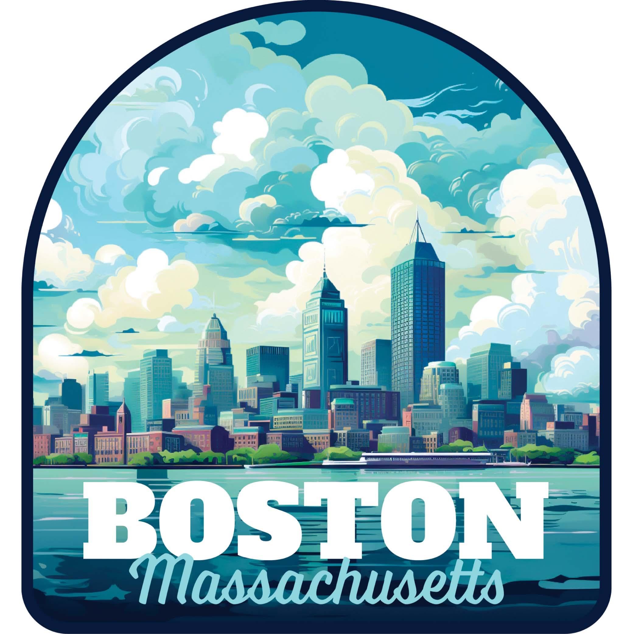Aimant de réfrigérateur Boston souvenir Massachusetts 5,1 cm magnet aimanté