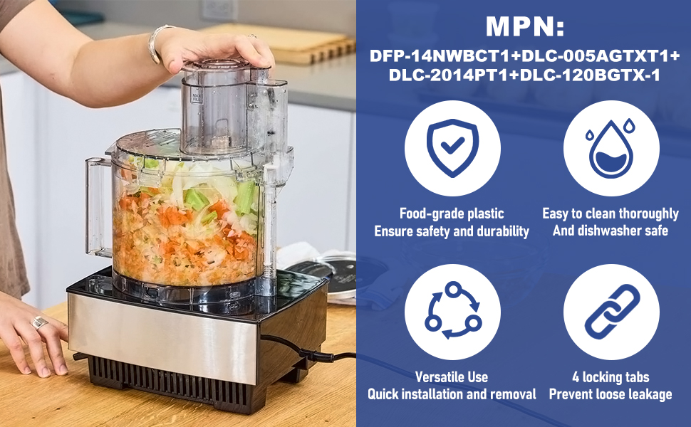 Cuisinart Food Processor with FP-16BKWB Work Bowl processing ingredients