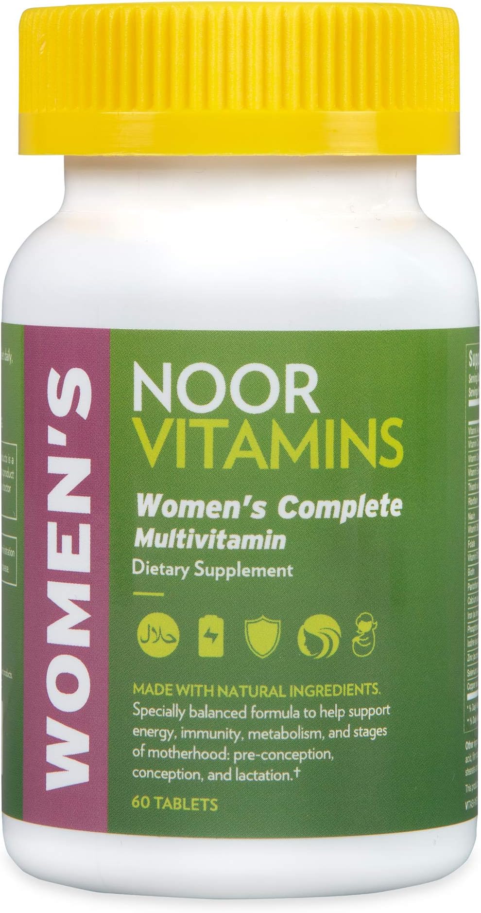 Halal Womens Multivitamin & Mineral I Once Daily Vitamin Supplement I Vegan | Supports Energy, Immunity, Metabolism, Healthy Appearance and Stages of Motherhood I 2-Month Supply