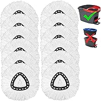 Vista 13 de O-Ceda Easy Wrin Spin Mop Reemplazo – Paquete de 8 cabezales de mopa giratoria de microfibra, repuestos de limpieza fáciles