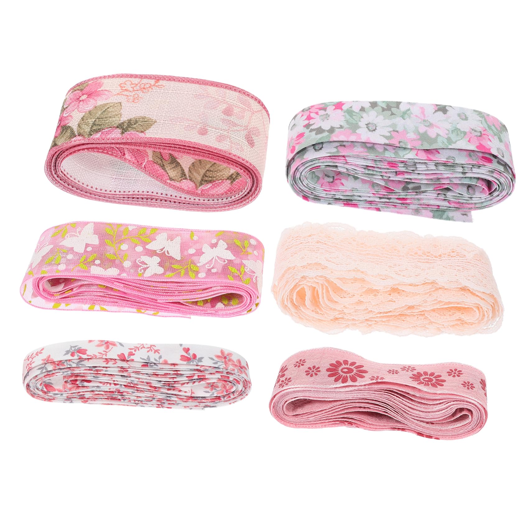 Didiseaon Rollos Floral Cintas Para Manualidades Decorar Decoraciones De Pastel Cintas Artesanales De Envolver Exquisita De Cinturón De Poliéster De Prensa