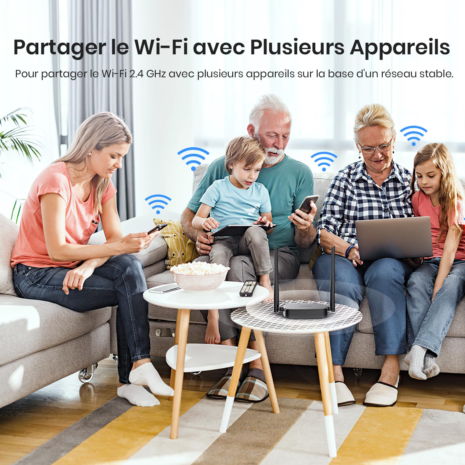 Tenda Box 4G Routeur SIM LTE 150 Mbps 2.4GHz 300 Mbps CAT4 2 Antennes Externe Fast Ethernet LAN/WAN 4G03 Pro