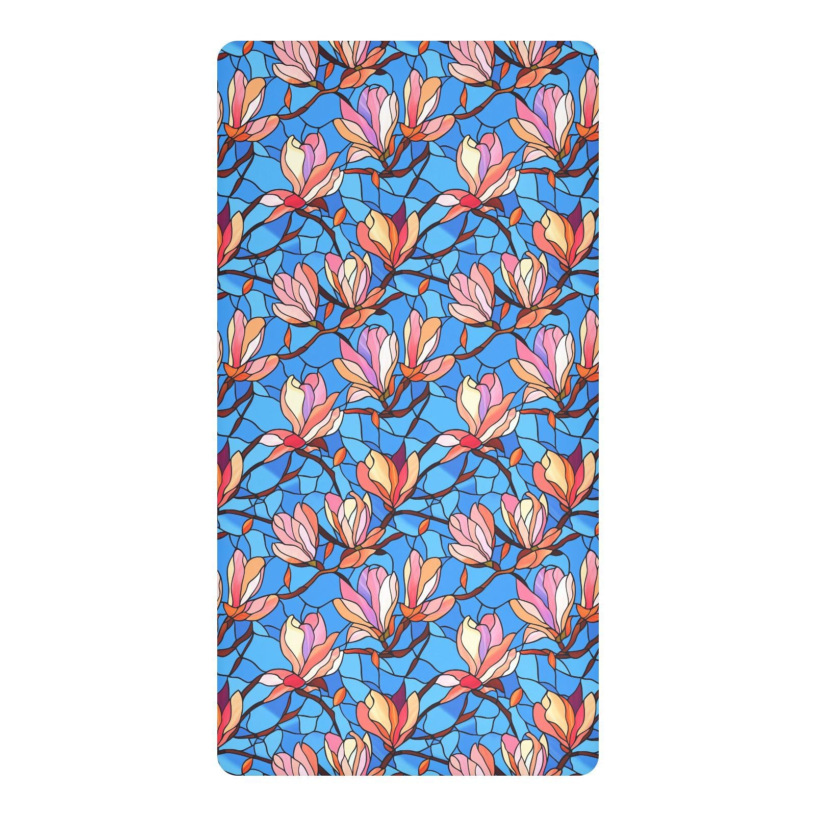 Drap-housse imperméable berceau fuites stoppées fleur magnolia art en verre