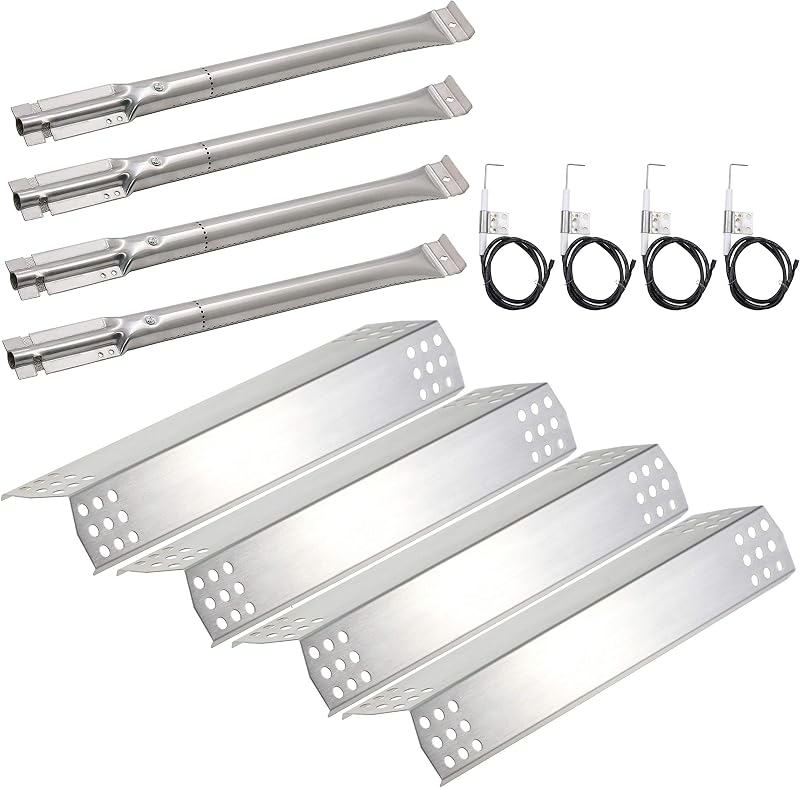 Hisencn Grill Repair Kit for KitchenAid 720-0733A 720-0745 720-0954 | Includes Burners, Heat Plates & Igniter, Stainless Steel corrosion-resistant, Durable & Easy Install
