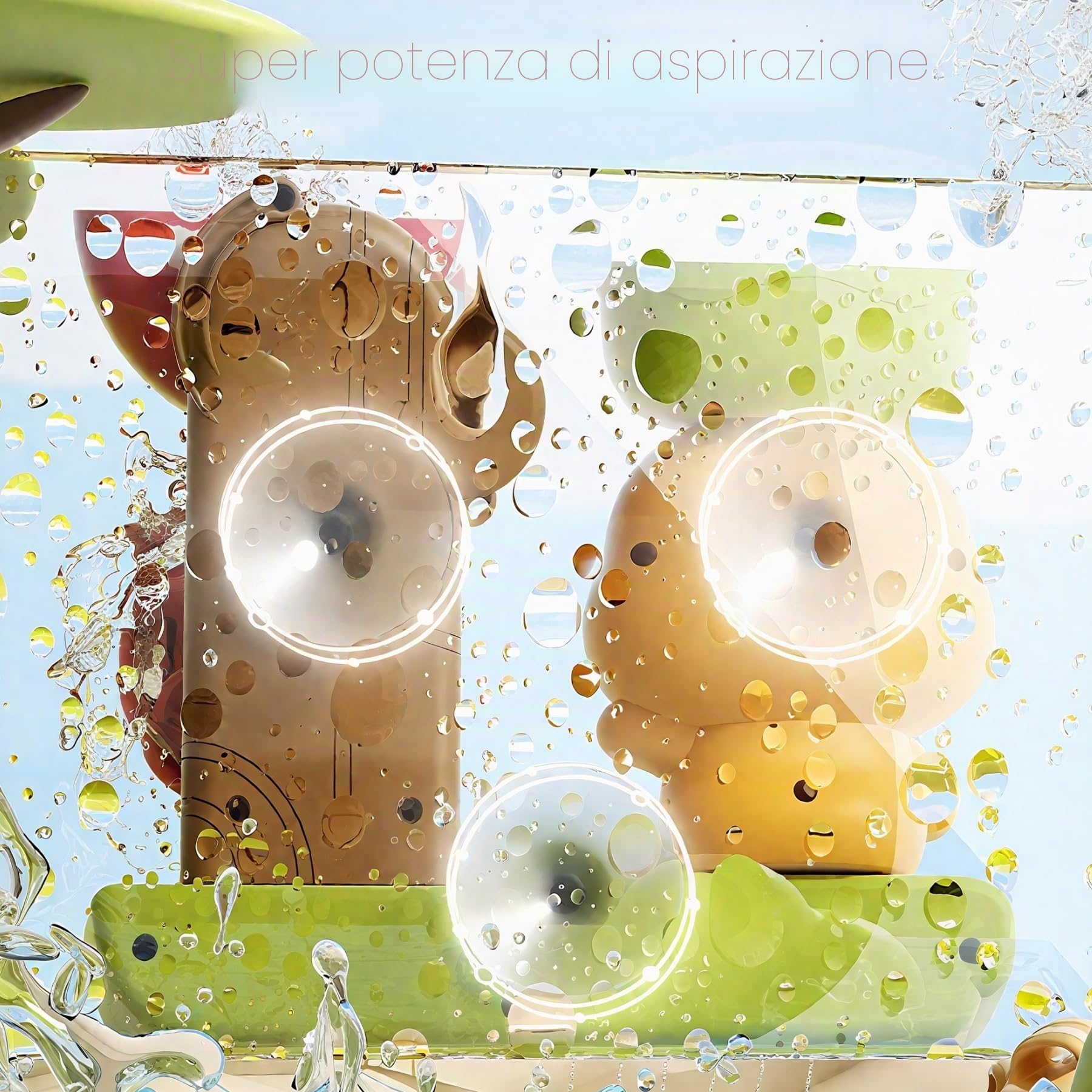 OR OR TU Giocattoli da Bagno per Bambini, Mulino ad acqua rotante con Ventose, Giocattoli da Bagno a vento per doccia per Bambini
