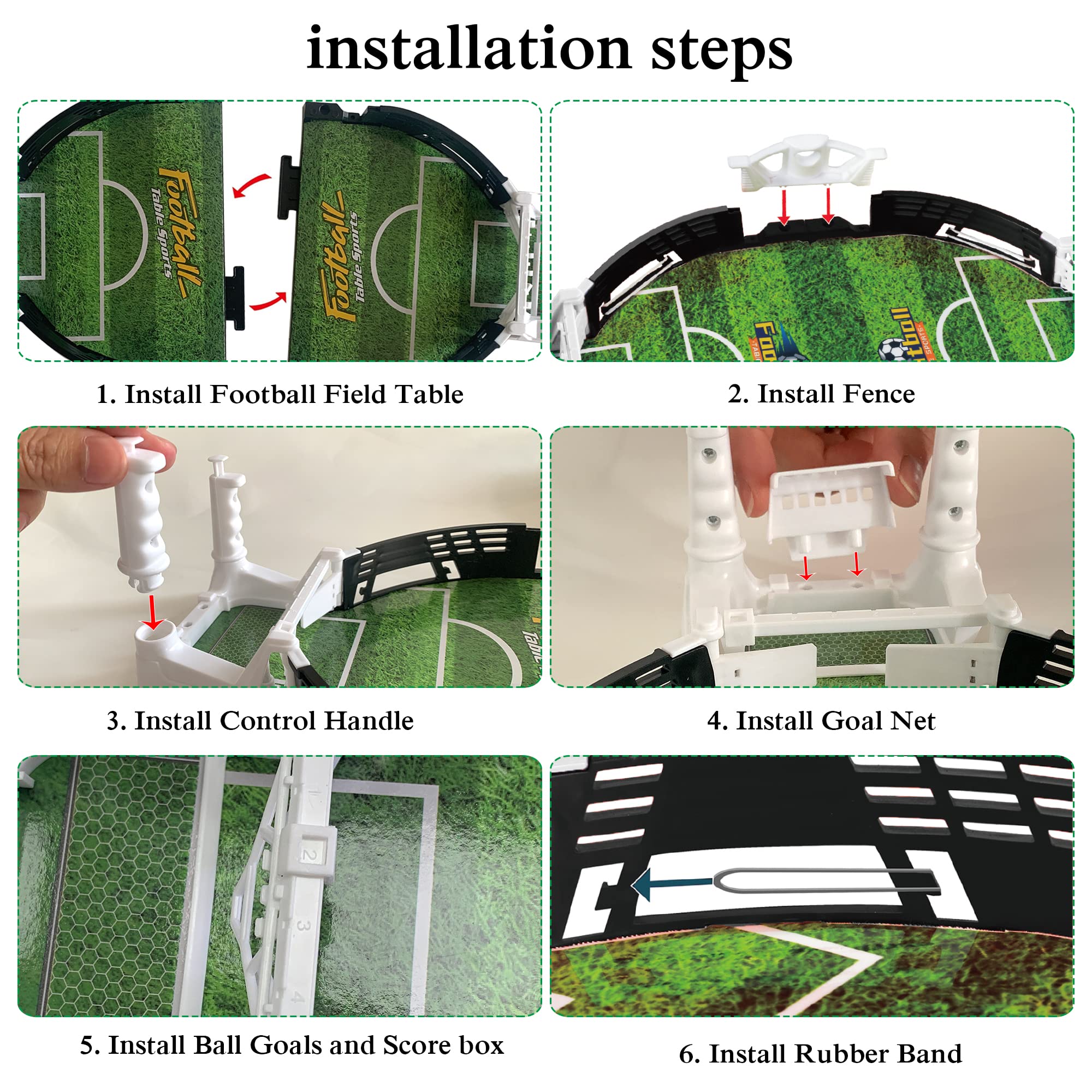TASSINO, FIND A WAY OR MAKE ONE Football Toys For Kids, Indoor Mini Tabletop Soccer Game, 2 Players Interative Hand Football Sport Game, Boys Girls Party Gifts, Family Gathering Toys - Image 6 thumbnail