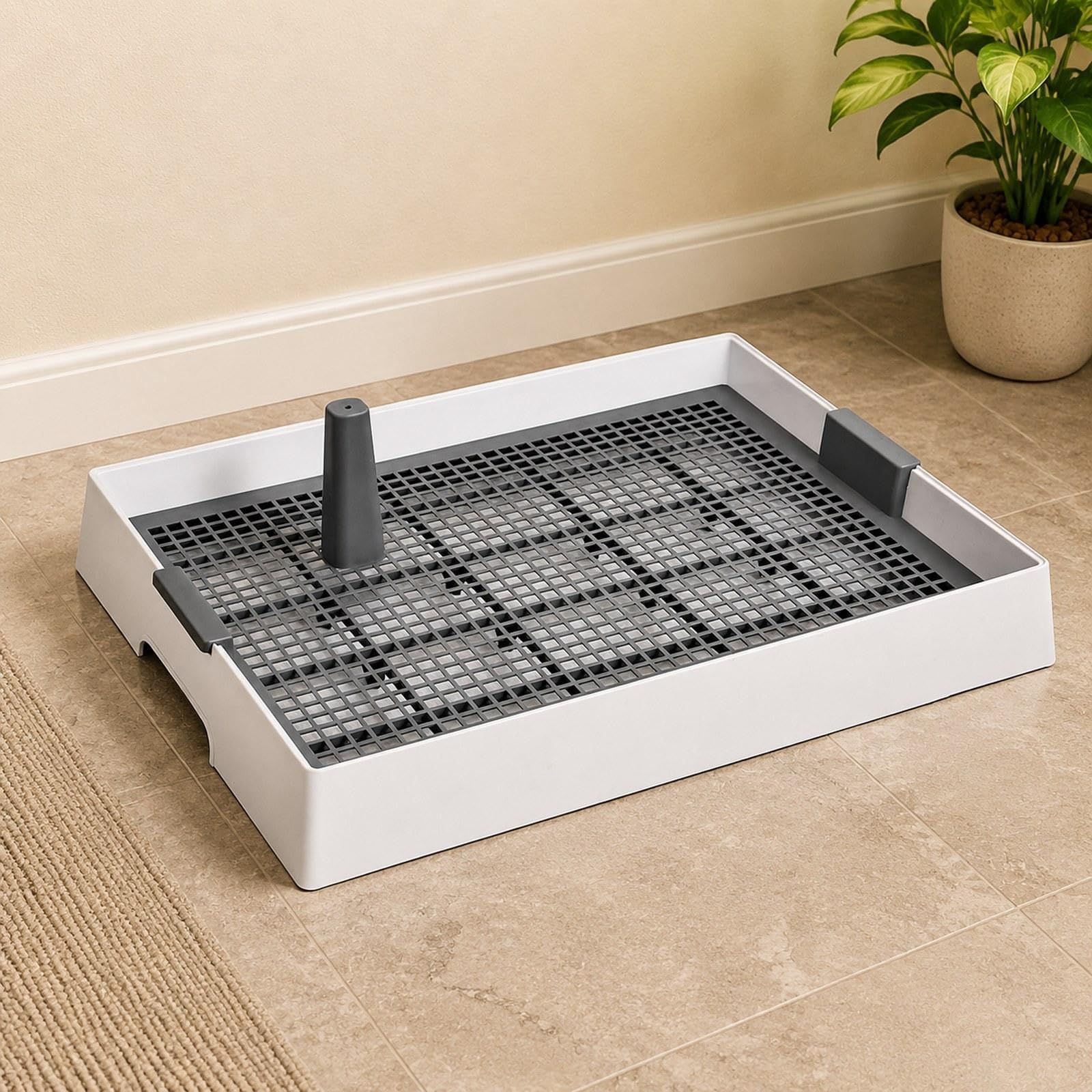 Dog Toilet Bandeja Higiénica para Mascotas con Material PP Estructura Removible y Protección Adecuado para Entrenar Perros y Gatos