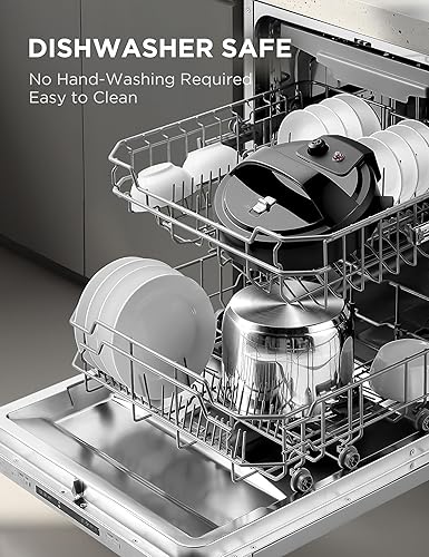 Miniatura 10 de Midea Olla a presión eléctrica 10 en 1 con olla de cocción lenta, vaporizador, salteado, cocción al vacío y horneado, olla de acero inoxidable apta