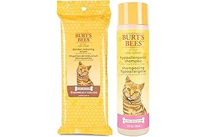 Burt's Bees Cat Shampoo and Dander Reducing Wipes for Cats