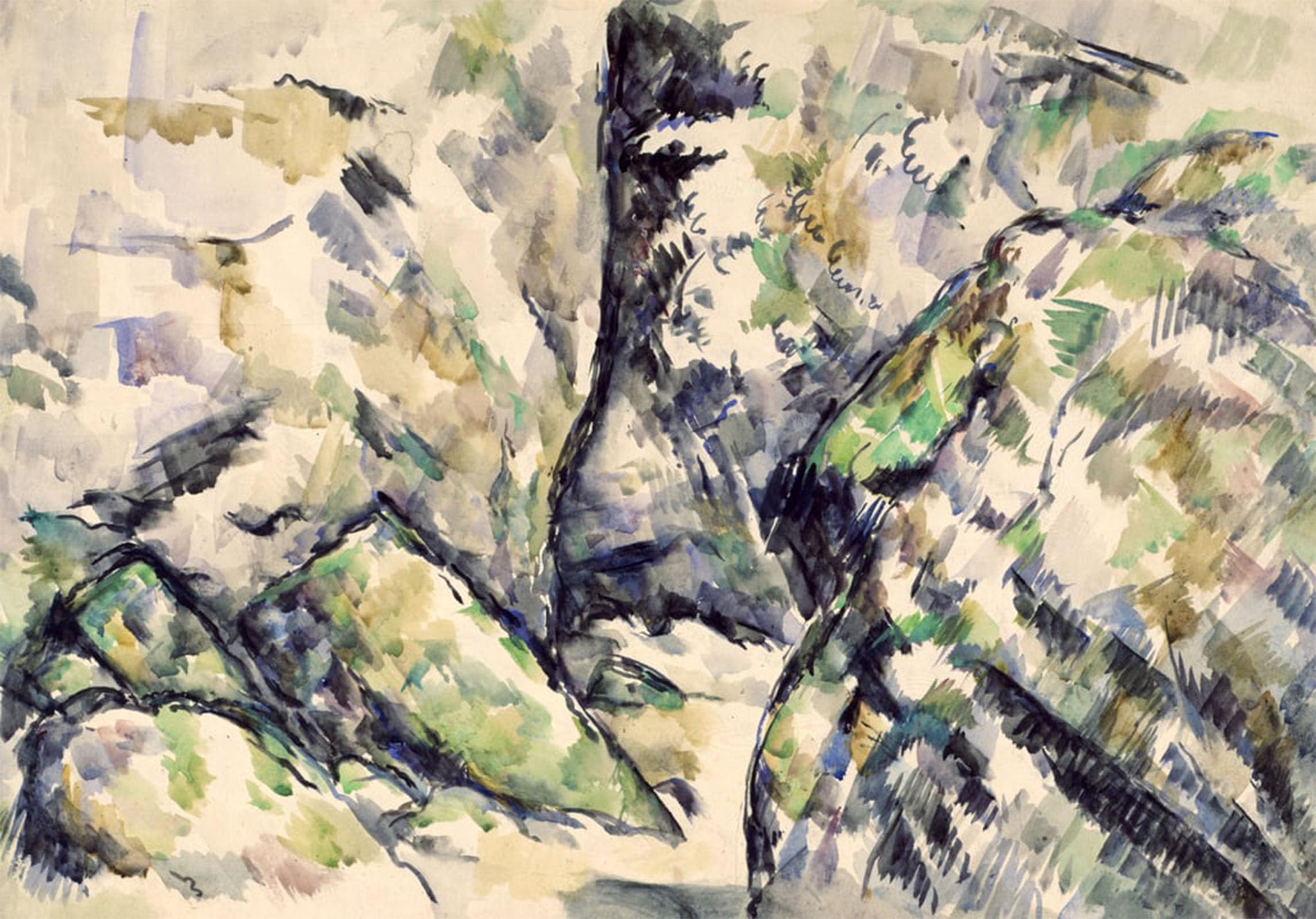 SERENDIPITP Vintage Wall Art Canvas Nordic Poster Canvas Print Picture Footpath by Paul Cézanne Wall Art Poster for Home Decor 60x90cm