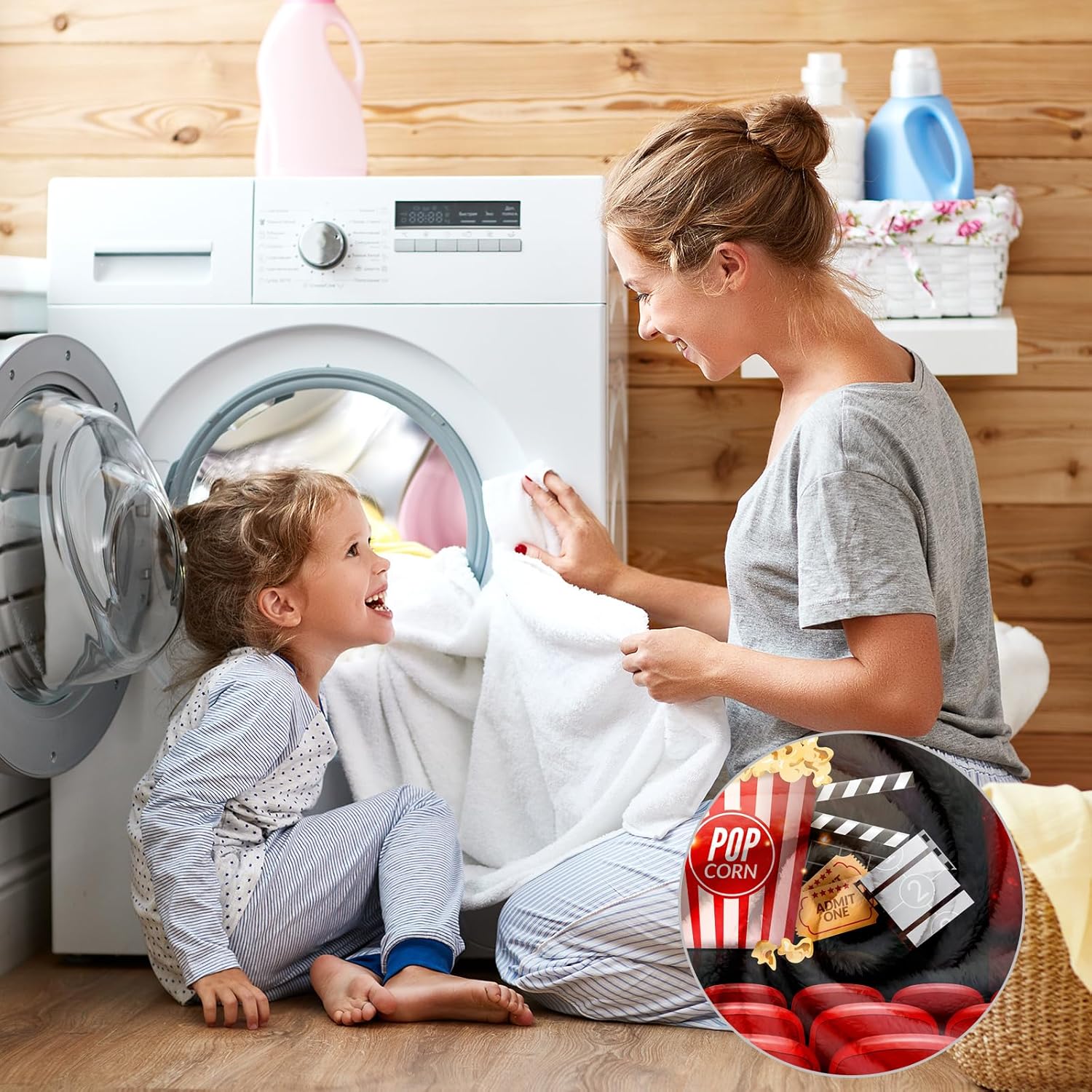 Levens Cinema Movie Blanket Gifts for Movie Lovers Women Girls, 50"x60" Popcorn Cinema Film Clapboard Print Movie Theme Blanket Decor for Home Living Room Lightweight Soft Flannel Throw Blankets - Image 6