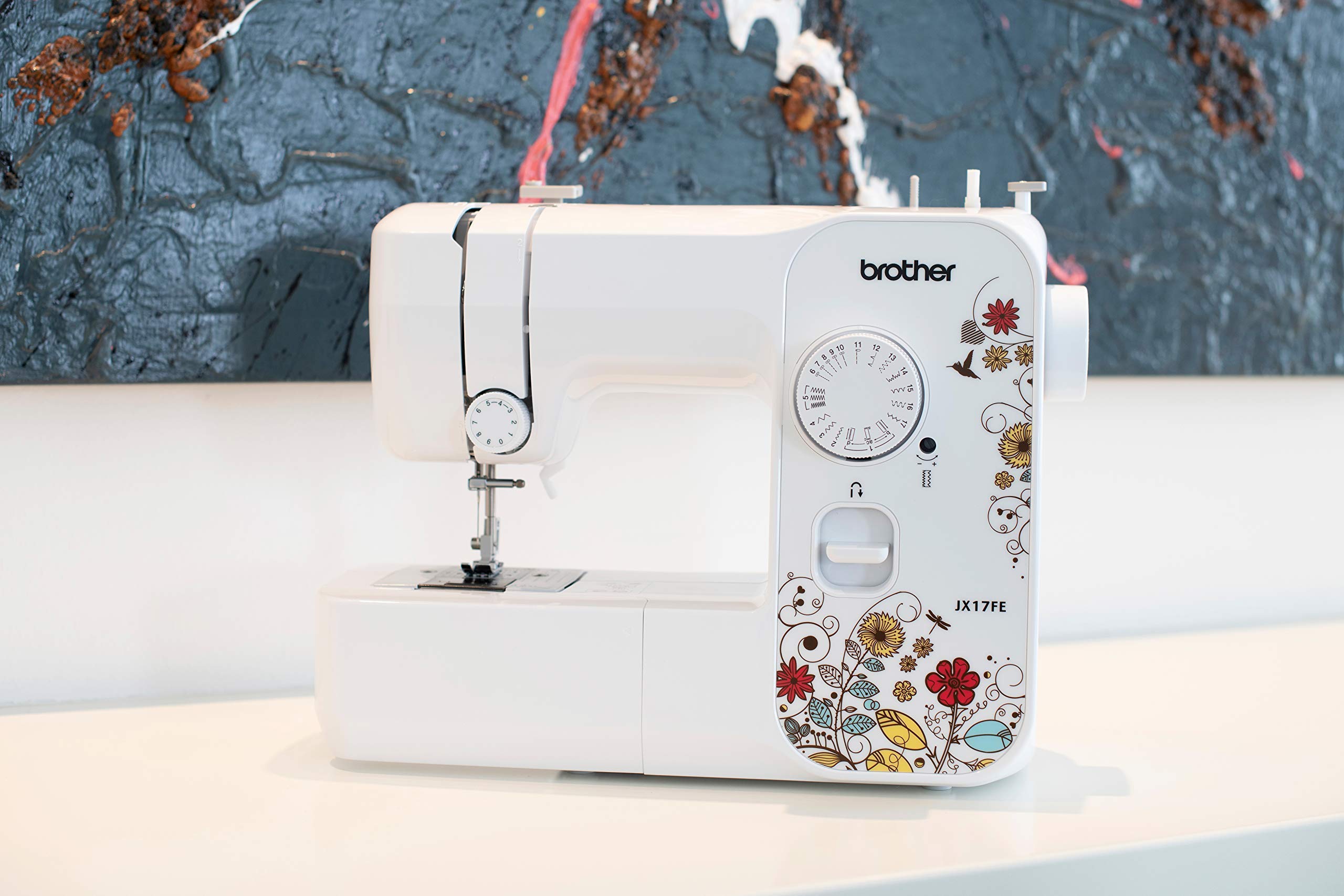 Brother JX17FE Macchina da Cucire per Principianti – Riparazioni Domestiche Facili, 17 Punti, Cuce Anche Jeans, Luce LED, Braccio Libero, Robusta e Affidabile per Casa e Fai da Te
