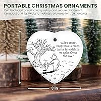 Vista 3 de Regalos de Amigos de Navidad para Mujeres - Adornos de Navidad de Cerámica 2025 para Decoraciones de Árbol - Regalos de Cumpleaños para Mujeres