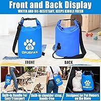 Vista 3 de Bolsa de almacenamiento de alimentos para mascotas con cierre enrollable (32 tazas), bolsa de viaje de comida para perros, contenedor impermeable
