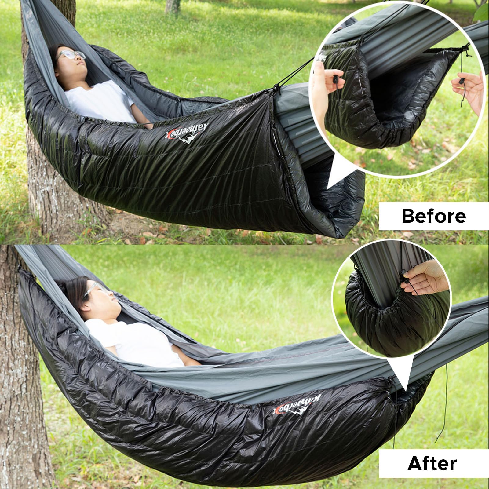 Automne et d'hiver en plein air sac de couchage hamac blanc duvet de
