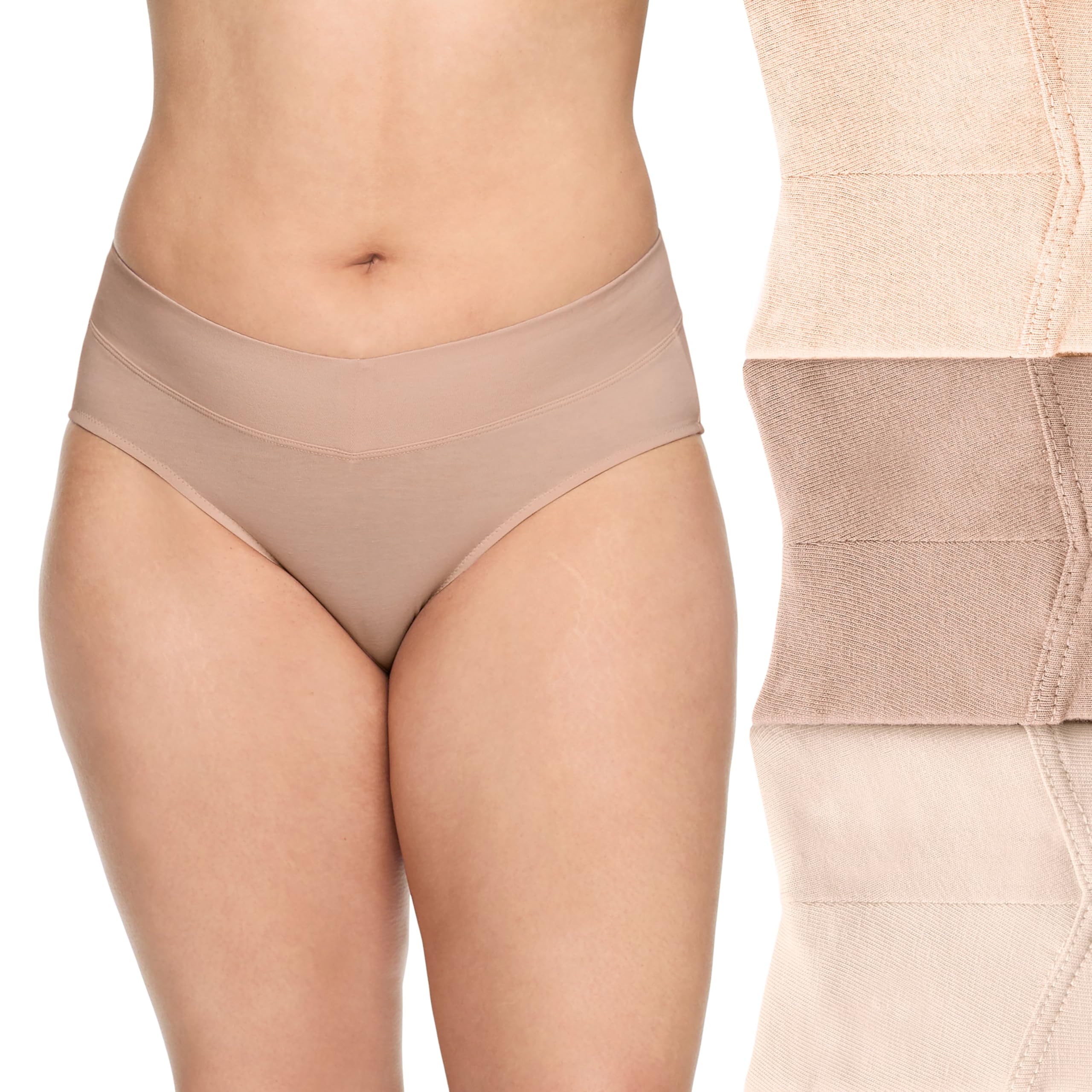 Warner's Women's No Pinching No Problems Dig-free Mid-waist 3-pack Hipster Ru4403p