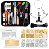 Shynek Jewelry Making Supplies Kits for Adults with Jewelry Making Tools, Earring Charms, Wires, Findings and Helping Hands for Jewelry Making and Repair