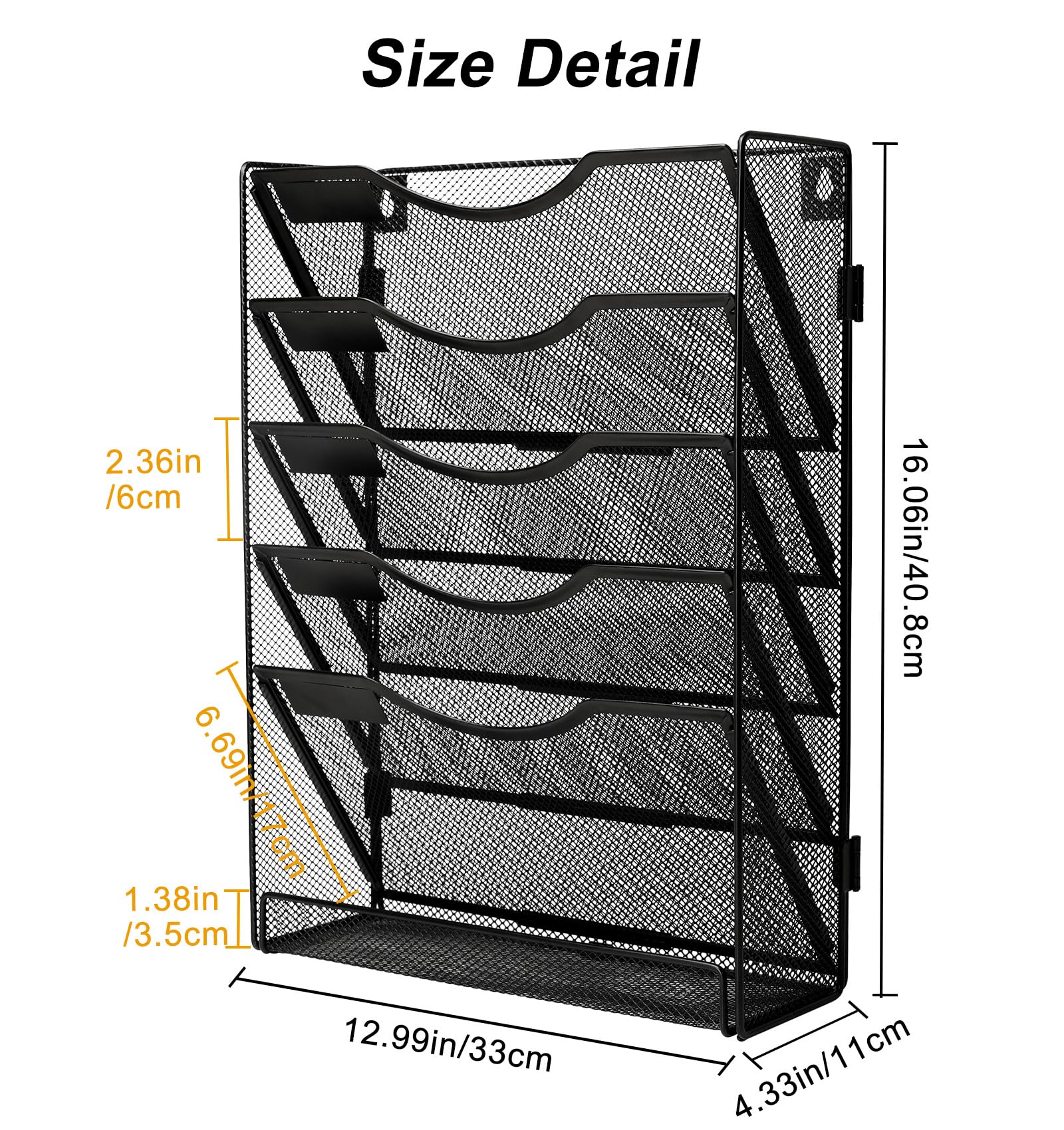 Snapklik.com : EasyPAG 5 Tier Wall File Holder Desk/Wall Mount Hanging ...