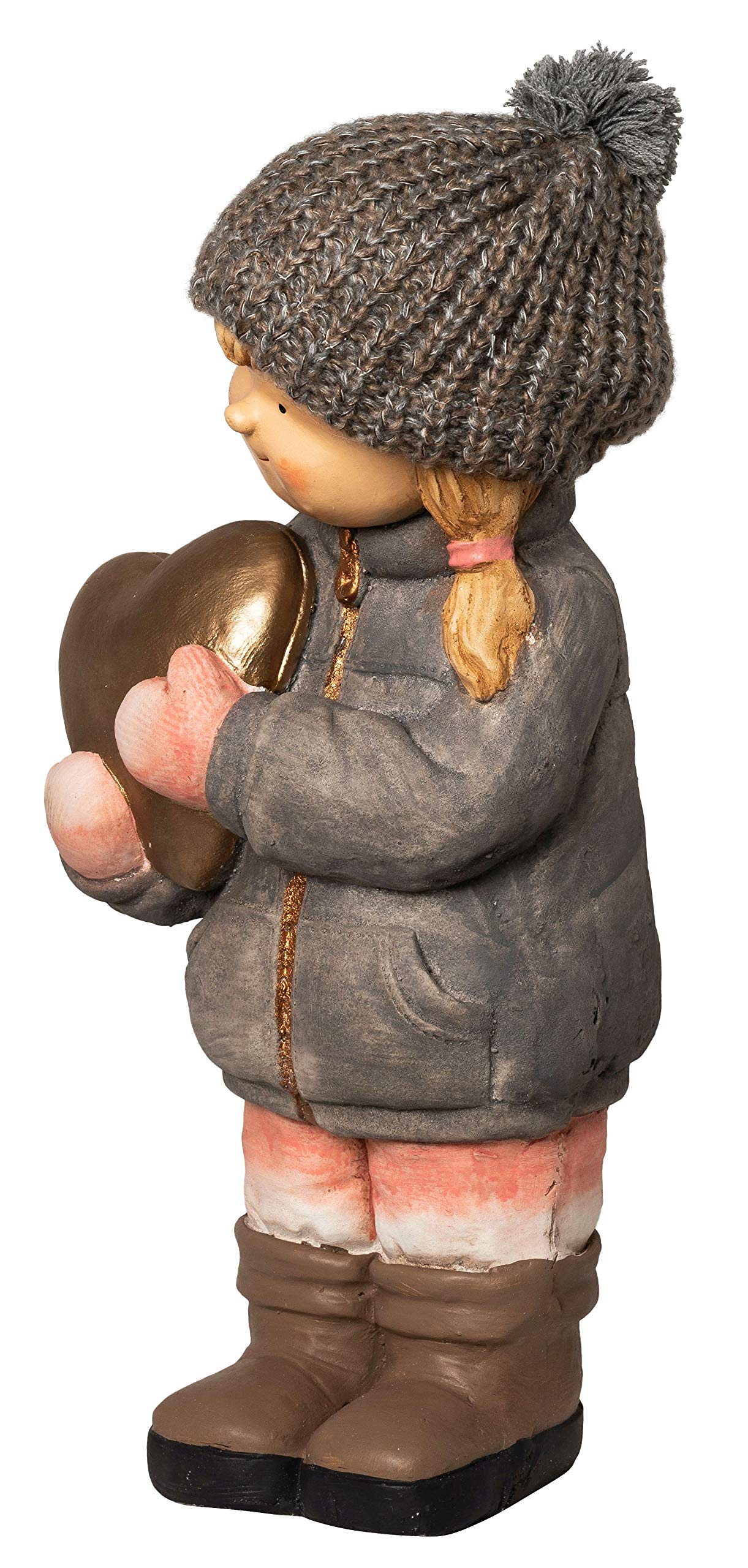 Wichtelstube-Kollektion XXXL Deko Figur 52cm Winterkinder Mädchen Weihnachtsfigur Keramikfigur Weihnachten Gartenfigur