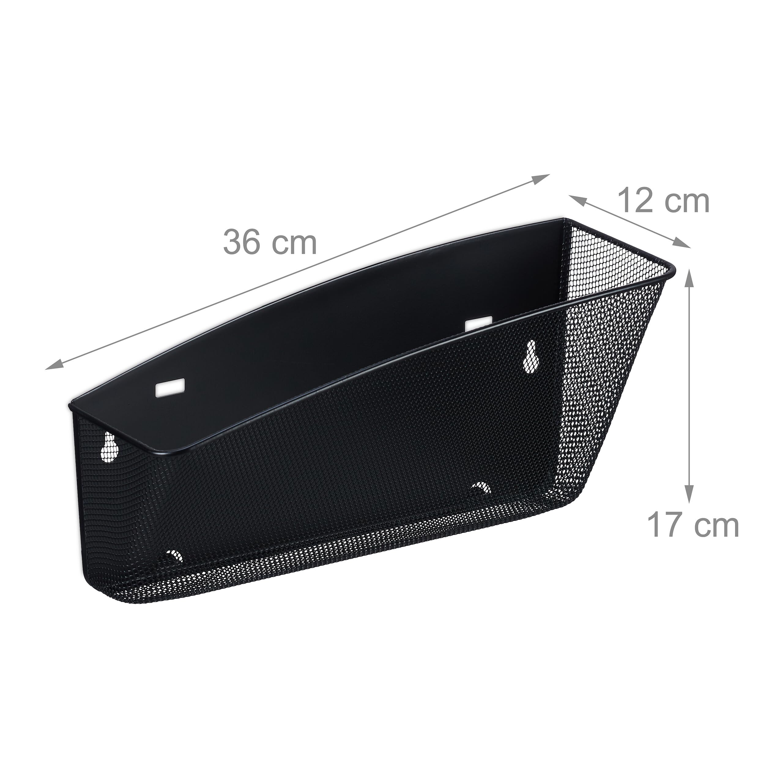Relaxdays Zeitschriftenhalter Wand, 3er Set, Zeitungsablage, Wandfächer, HBT 39x36x12 cm, Magazinhalter, Metall, schwarz