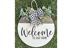 Large Farmhouse Welcome Sign: Rustic Charm for Your Door Decor