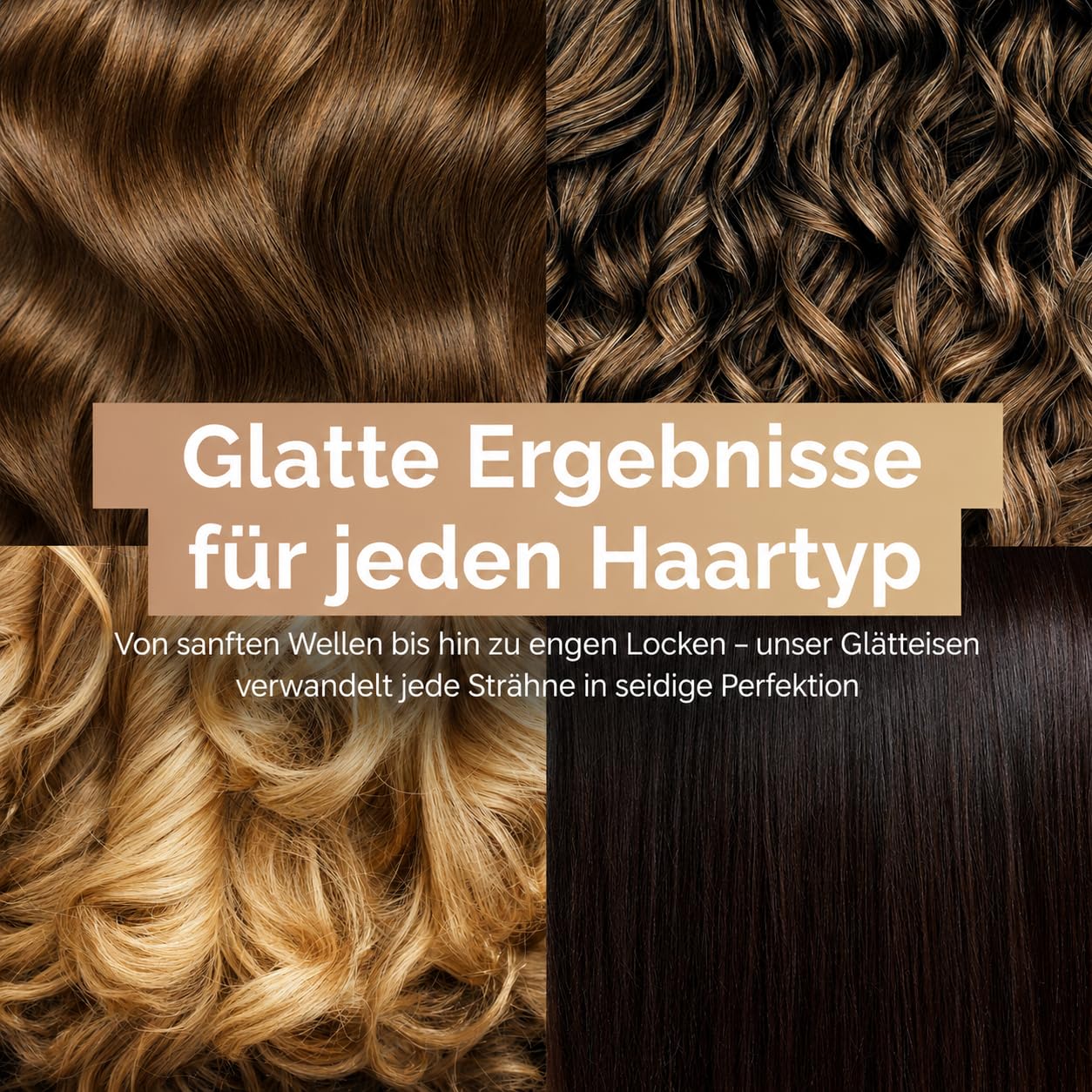 Glätteisen 2-in-1 Professionelles Haarglätter Lockenstab Golden Goods - Dampf & 42mm Breite Titanplatten Keramikbeschichtigung, LCD-Display, 25s schnelles Aufheizen &10 Temperaturstufen 100°C-230°C