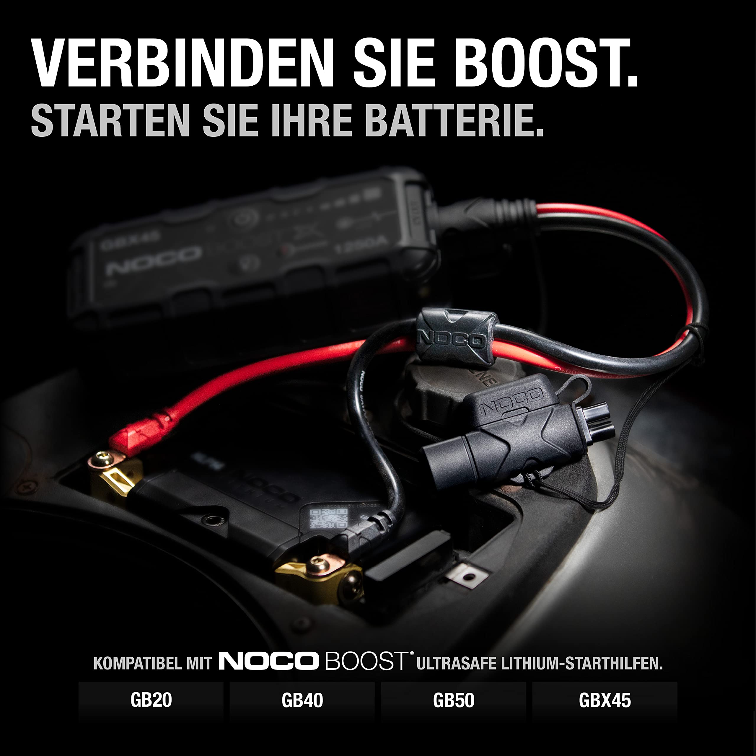NOCO GBC007 47 cm Boost X-Connect Adapter-Verlängerungskabel für GB20 GB40 GB50 GBX45