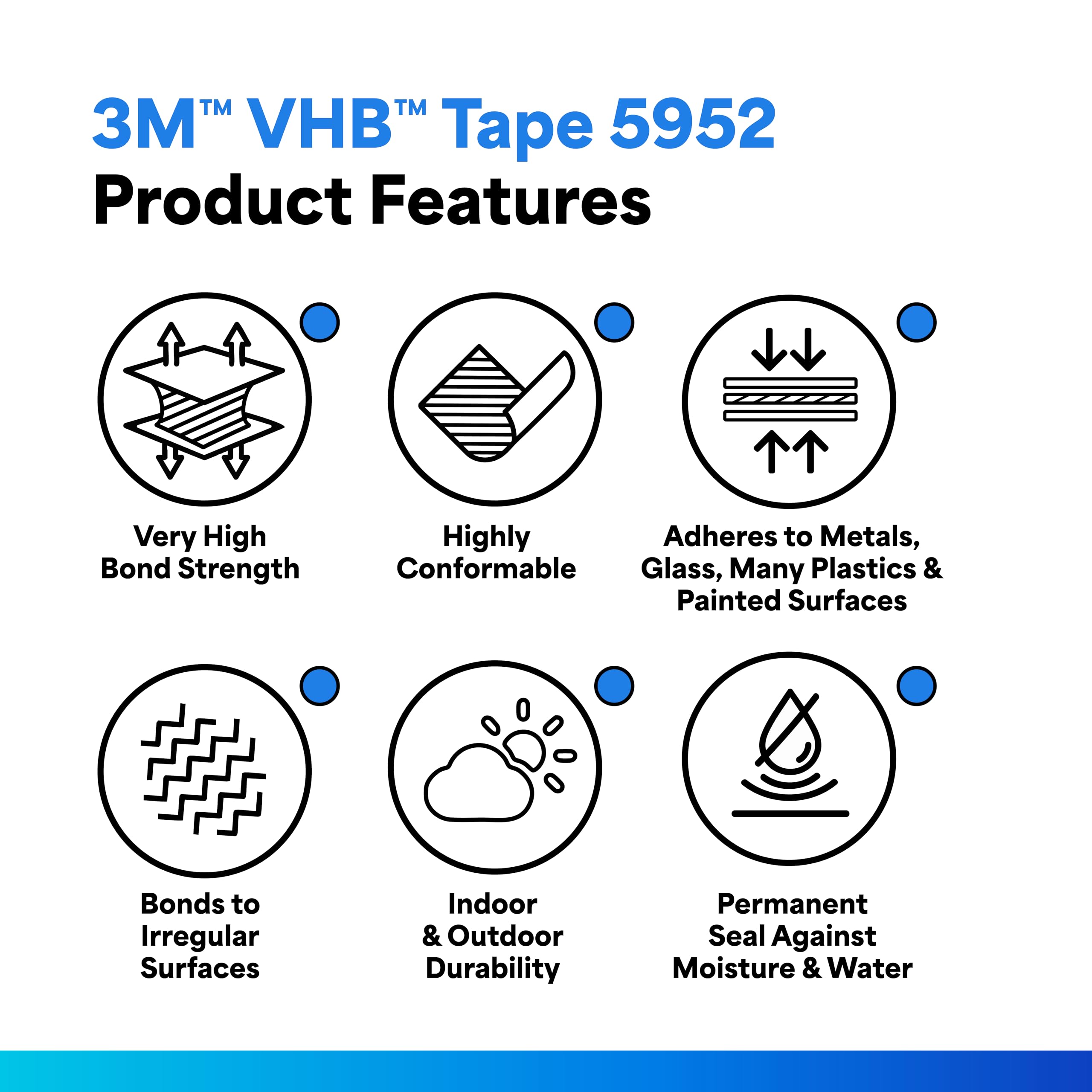 Amazon.com: 3M VHB Tape 5952, 6 in width x 10 in length