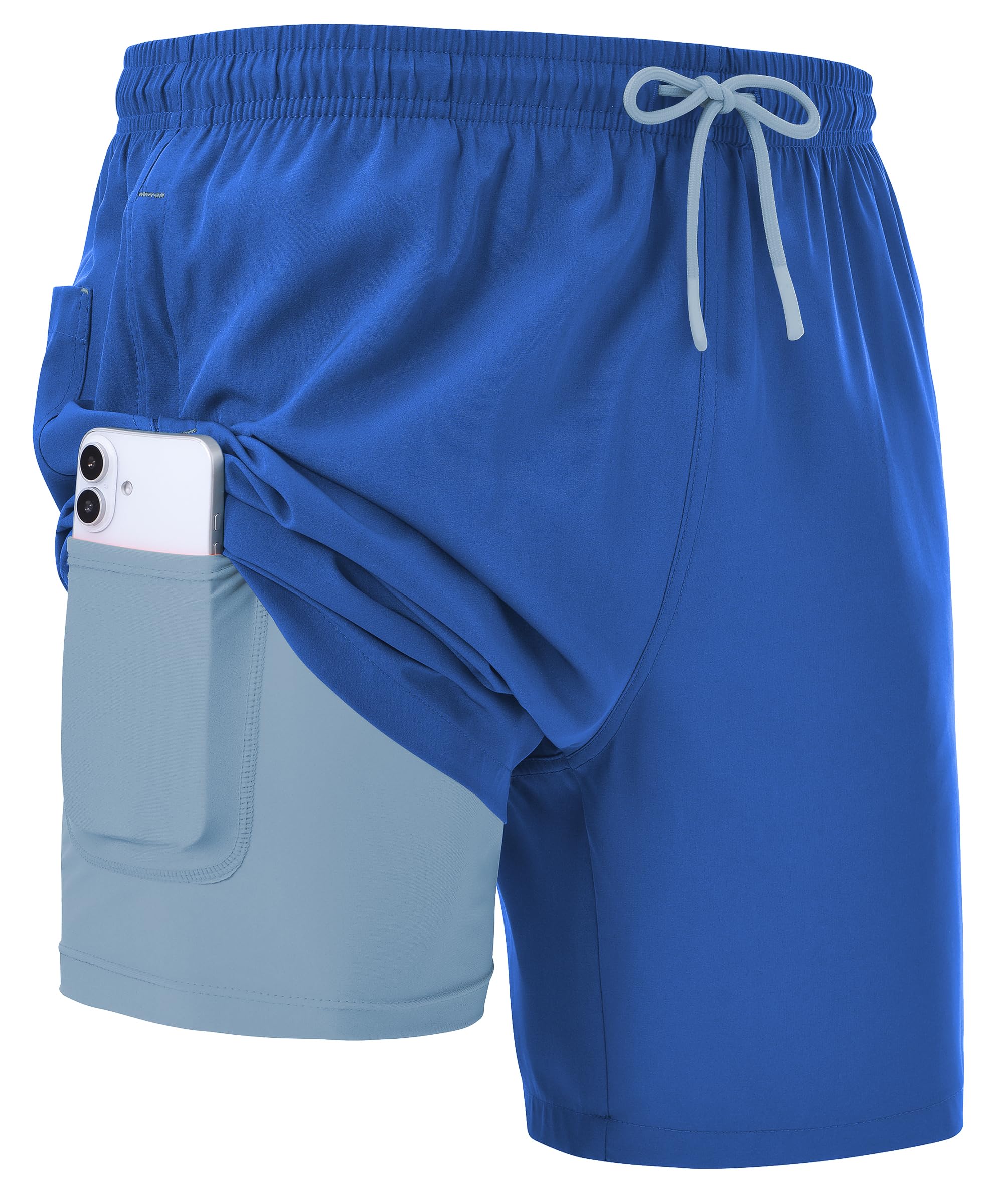 Zoofly Badehosen für Herren Schwimmhose Herren Kompressionsfutter Badeshorts Männer Schnelltrocknend mit Taschen Sportshorts