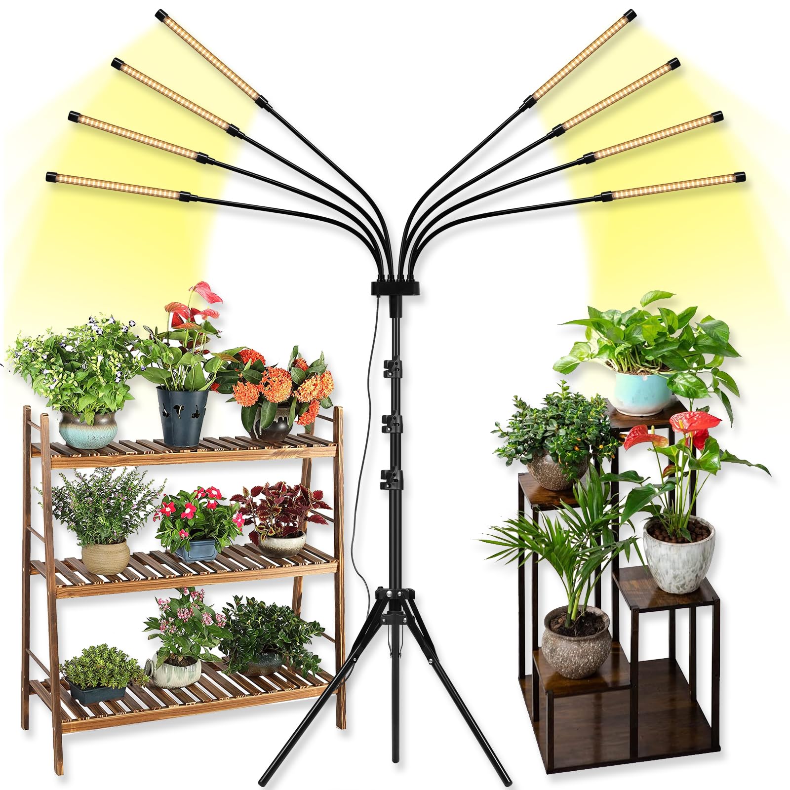 Amazon.com : Grow Lights for Indoor Plants 8 Heads, Full