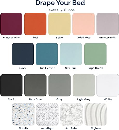 Miniatura 7 de Casa Platino Juego de sábanas de 100 % algodón tamaño individual XL, 4 piezas (1 plana, 1 ajustada, 2 fundas de almohada), tejido de percal suave y