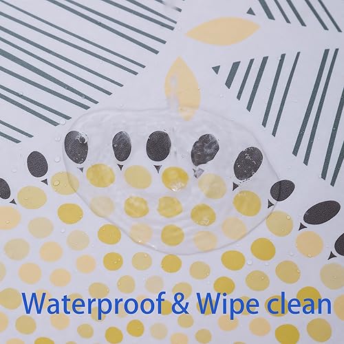 Miniatura 5 de Mantel redondo de vinilo ajustable con reverso de franela y borde elástico, impermeable, resistente a las manchas y el aceite, de cloruro de