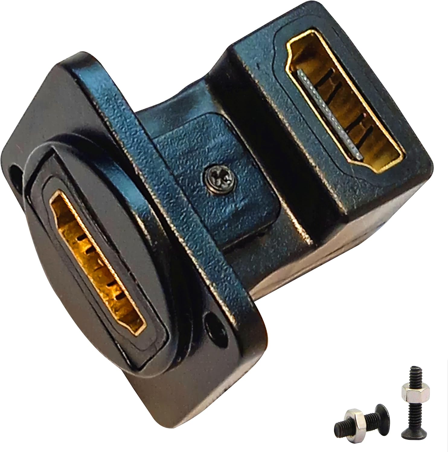 SHANFEILU HDMI Right Angle D Type Panel Mount Adapter