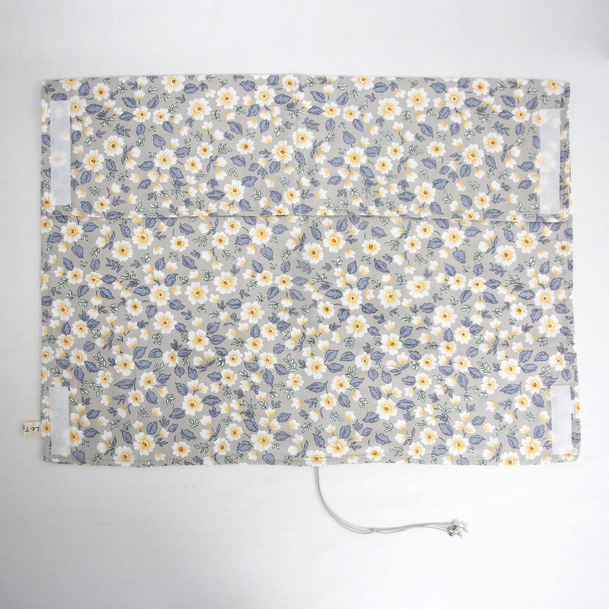 Couverture de livre en Coton Housse de Protection Ajustable avec Fermeture Scratch Gris