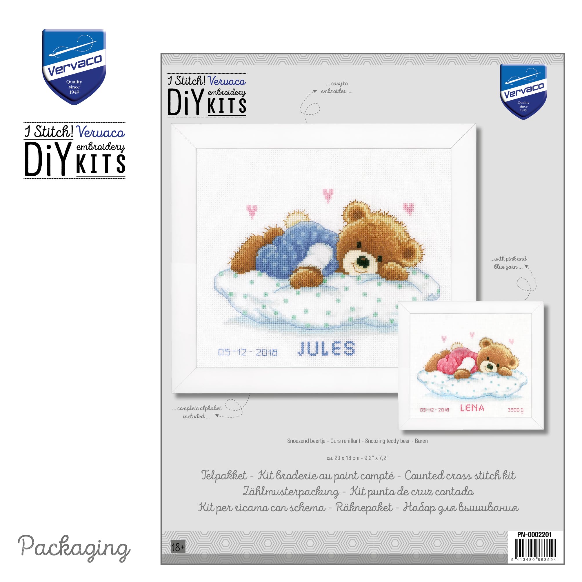 Grille de point de croix sur papier - Carte d'anniversaire