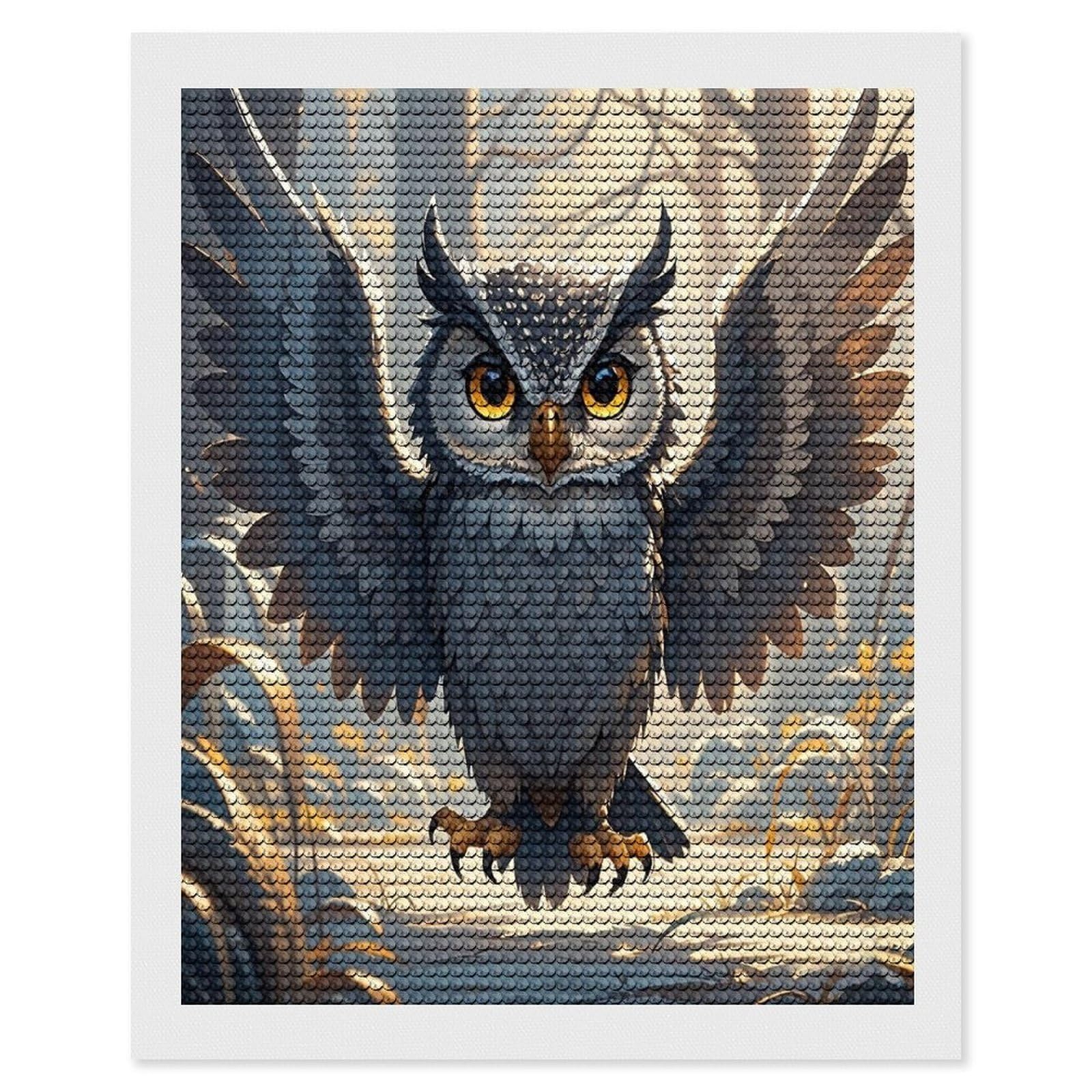 FekiLoot Anime Owl Diamond Painting Kits for Adults Full Round Drill Diamond Art Kits for Beginners 5D DIY Diamond Dots Paintings Diamonds Pictures Gem Art Home Wall Decor 16"x20"
