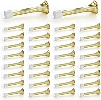 Vista 11 de Ravinte Topes de Puerta, Paquete de 12 Topes de Puerta de Resorte Negros con Amortiguador de Goma, Topes de Puerta para la Parte Inferior