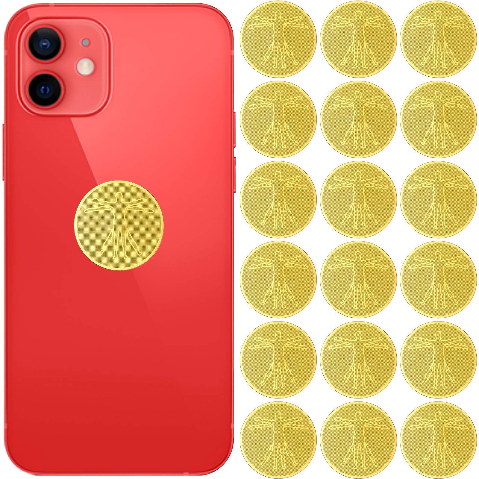 Zonon 18 Pieces Emf Stickers Emf Blocker for Cell Phone Radiation Equipment Neutralizers Devices Accessories for Laptops Computers(Classic Style)