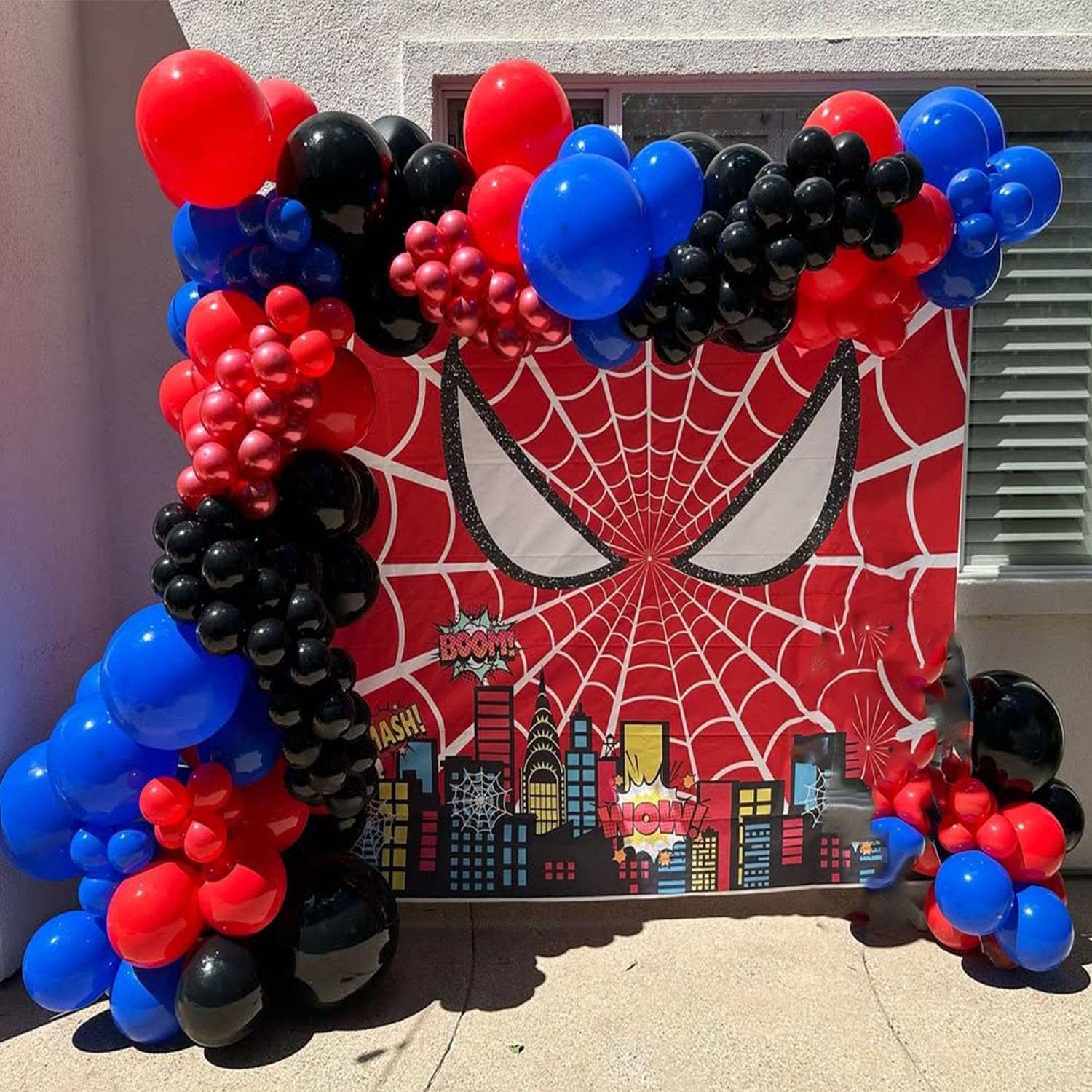 134PCS Black Red And Blue Balloons Arch Garland Kit, Spider Theme Balloon Arch For Men With Foil Balloons For Baby Shower Spider Theme Birthday Party Decorations - View #11