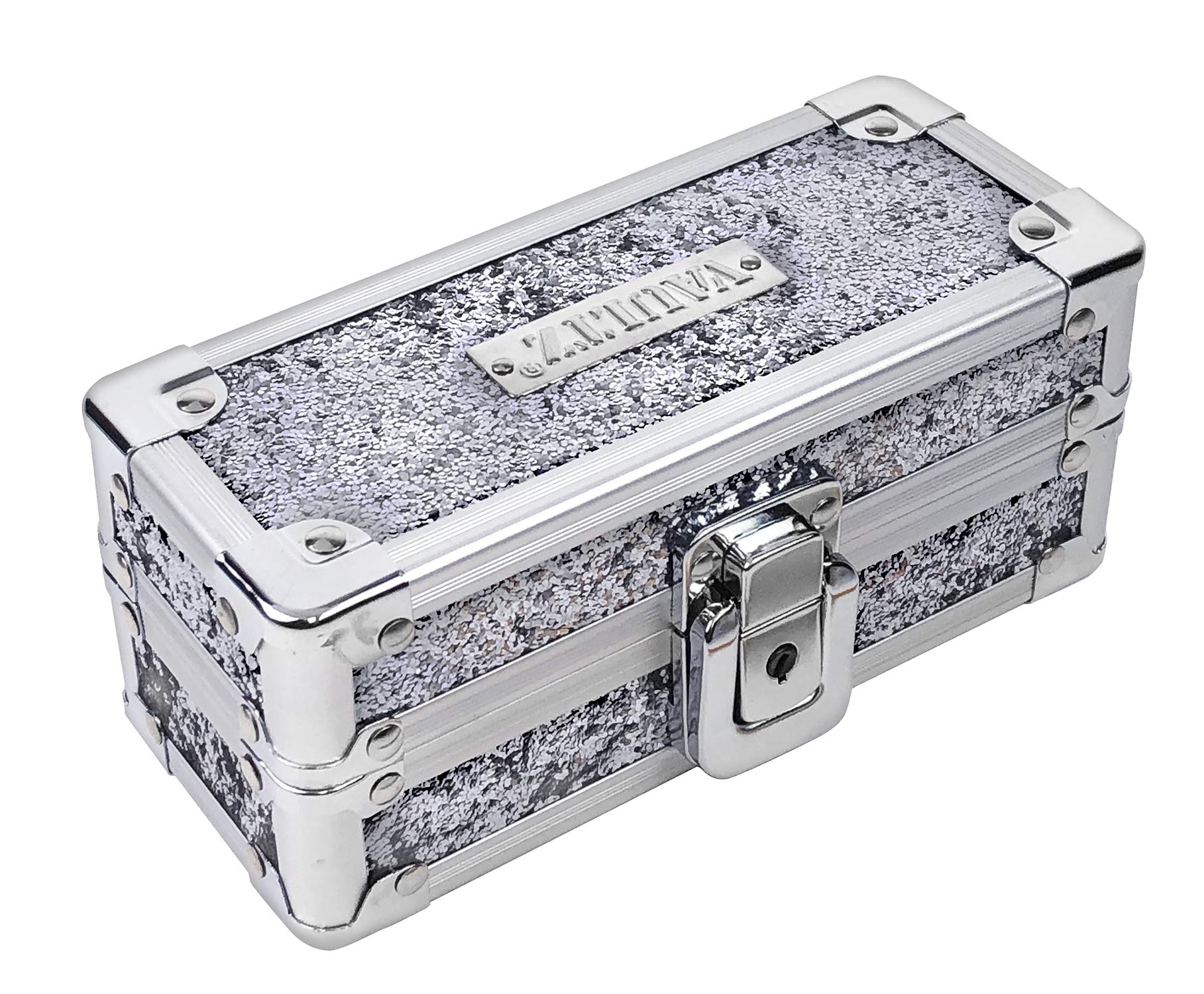 Amazon.com: Vaultz Locking Sunglass Case, Silver Glitter
